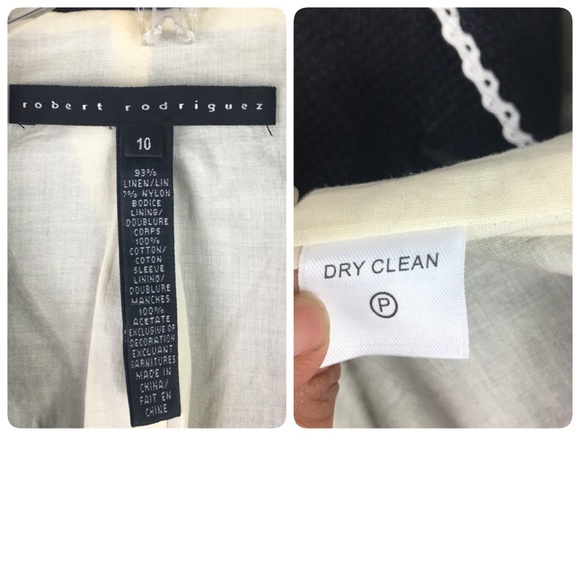 Robert Rodriguez black linen embroidered blazer - Picture 7 of 9